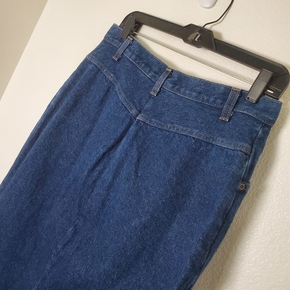 Vivaldi Jeanswear Women's 1980s Vintage Denim‎ Wrap Style Jean Skirt Made In USA - Picture 6 of 11